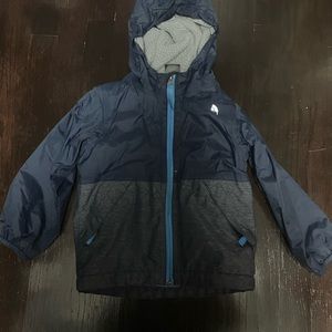 North face blue and gray jacket size 3T